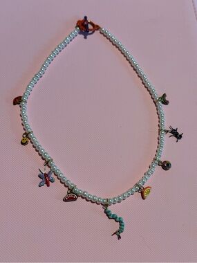 Susan Alexandra pearl and charm necklace